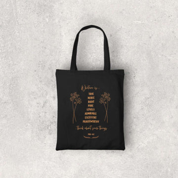 Philippians 4:8 - Tote Bag