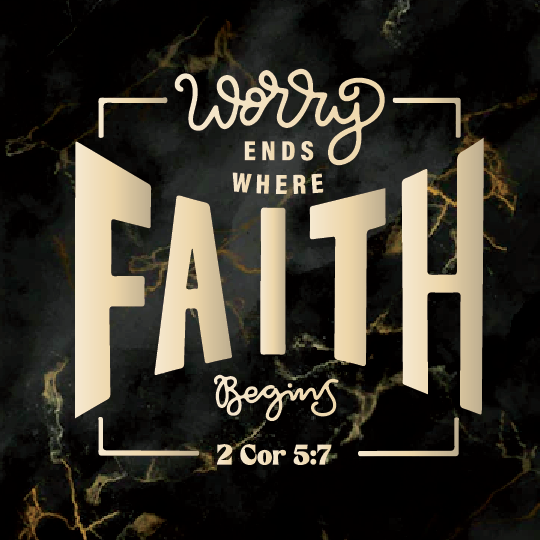 Worry Ends Where Faith Begins - Fridge Magnets