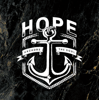 Hope Anchors The Soul - Fridge Magnets (Black)